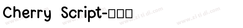 Cherry Script字体转换